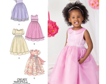 Girls Formal Dress Pattern, Flower Girl Church Holiday, Simplicity 1507, Sizes 4-8 - UNCUT Pattern - UP5447