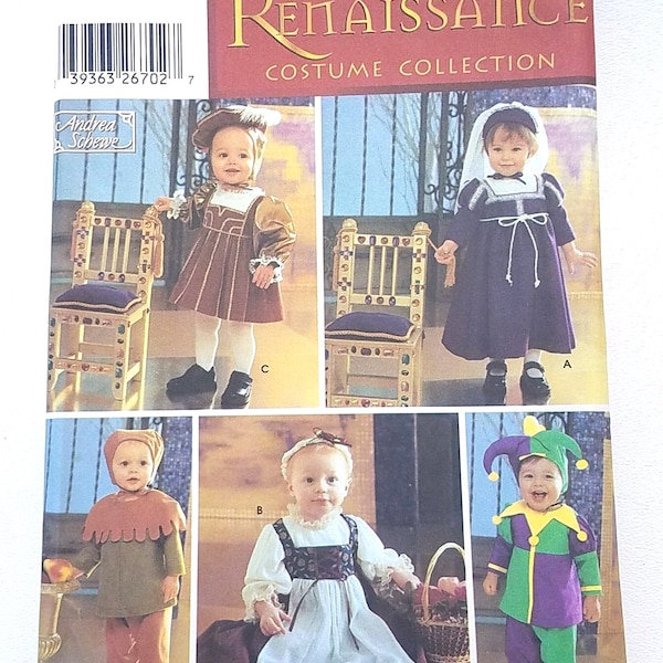 Childrens Renaissance Costume Pattern, Medieval, Robin Hood, Simplicity 5517, Toddler Sizes, OOP Very RARE Pattern - CP1812