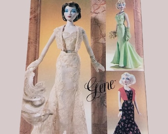1930s Style Fashion Doll Pattern, Gene Gown and Dress, Vogue 7466, RARE UNCUT OOP Vintage Pattern - DP4307