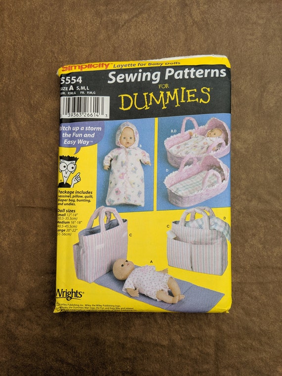 Uncut Simplicity Doll Sewing Patterns Layette for Baby Dolls 5554