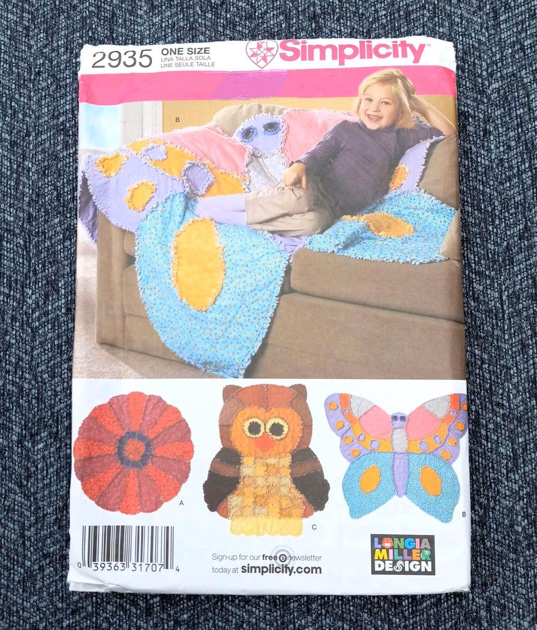 Rag Quilt Pattern, Flower, Butterfly, Owl Shaped Quilts, Machine Pieced ...