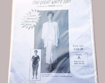 Ladies Dress Slim Suit Pattern, Judith Rasbands Series, The Great White Suit, Slimming Design, RARE UNCUT OOP Pattern - UP0492
