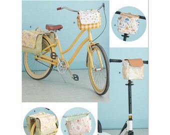 Bike Baskets Bags and Panniers Saddlebag Pattern, Bicycles Scooters, 5 Bag Styles, Simplicity 9804, NEW Pattern - NP4906