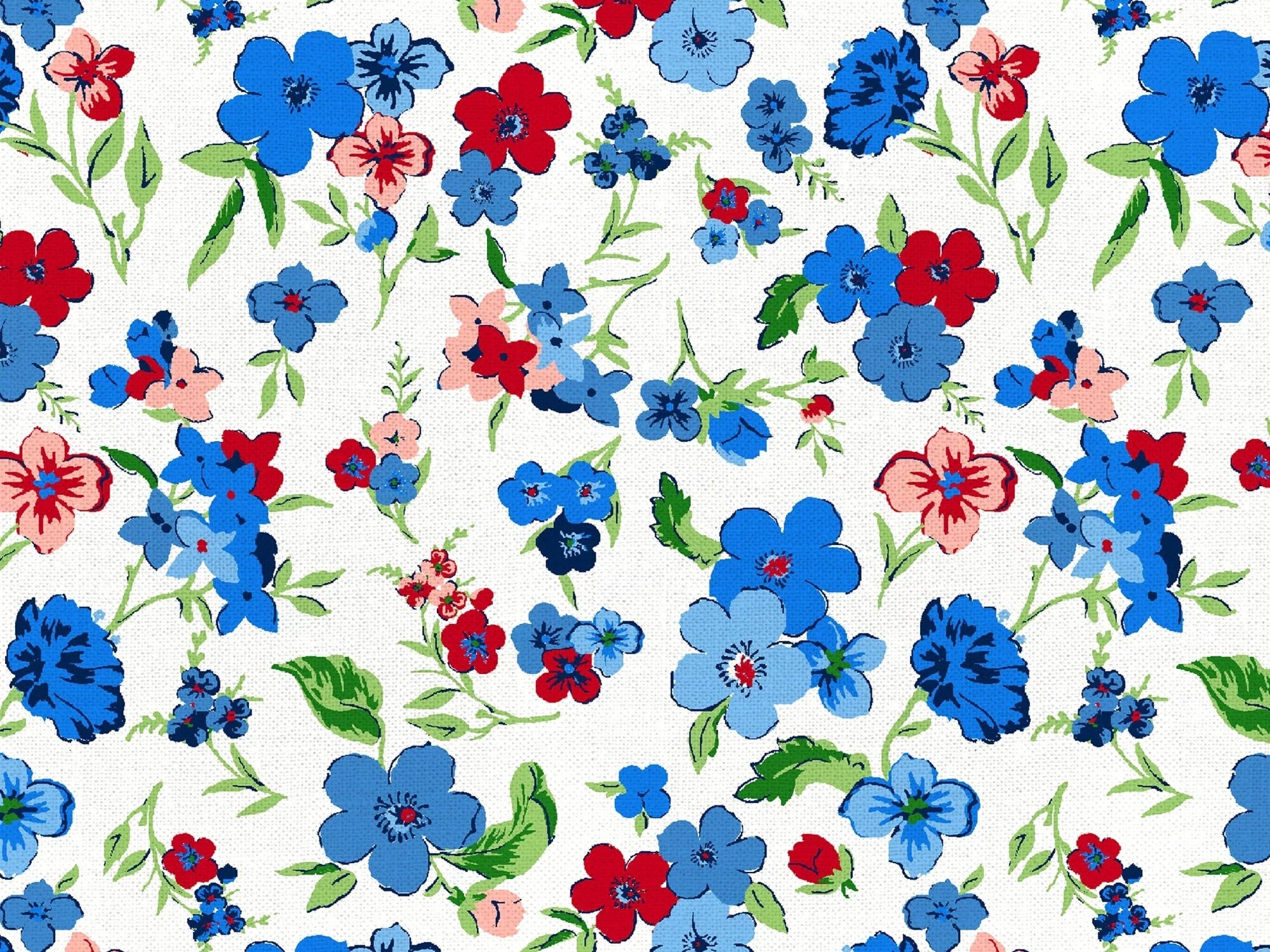 Spring mini Ditsy Floral Fabric 100% Cotton High quality Half Metre  increments