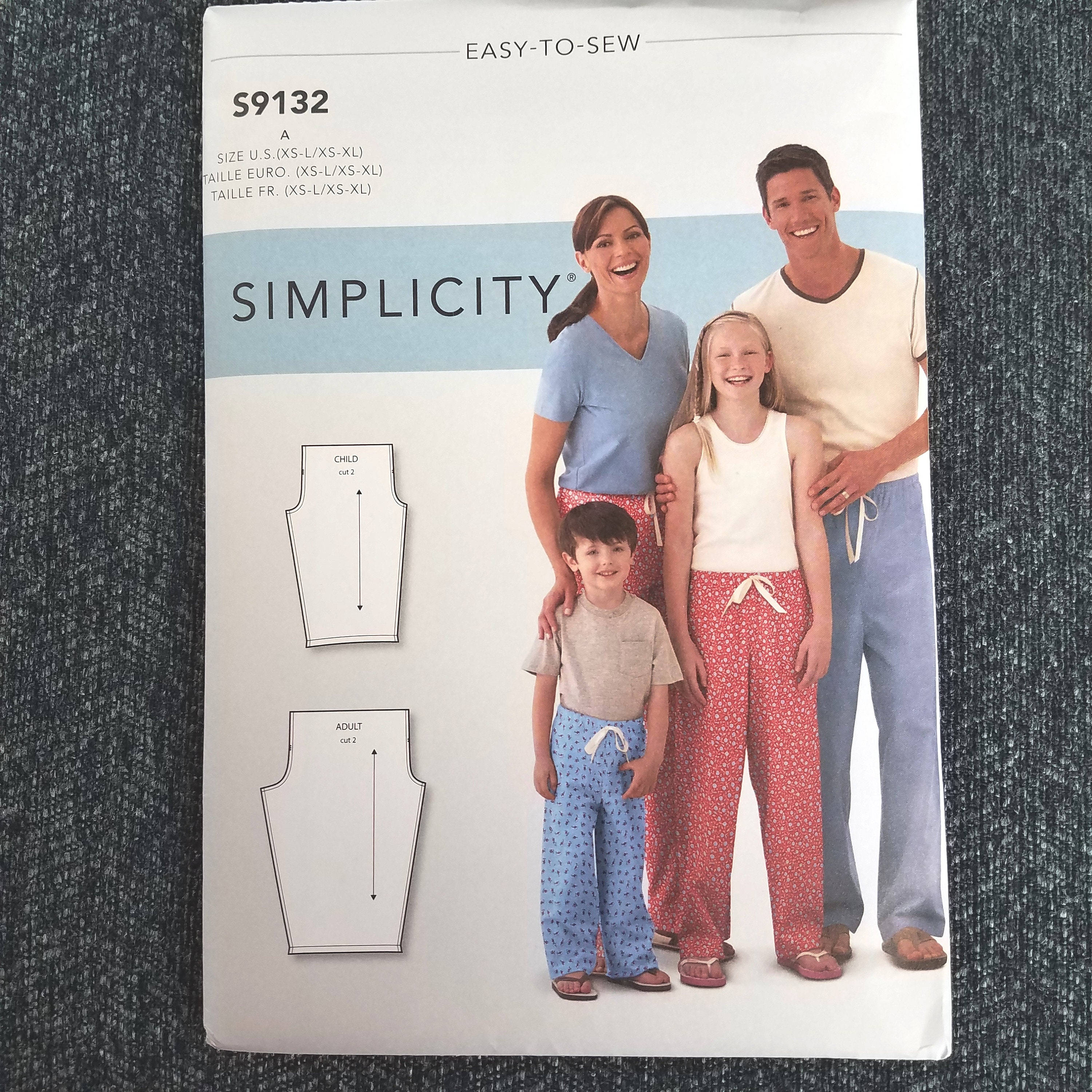 Family Pajama Pants Pattern, Sleepwear, Loungewear, One Piece Pattern ...