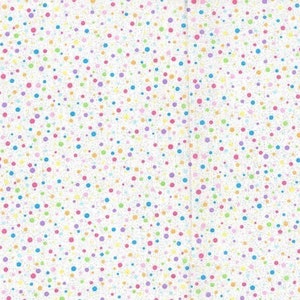 Easter Polka Dot Fabric, Pastel Dots with Glitter, Random Rainbow Dots on WHITE, NEW Fabric off the Bolt BTHY 1/2 Yard NF3257 image 9