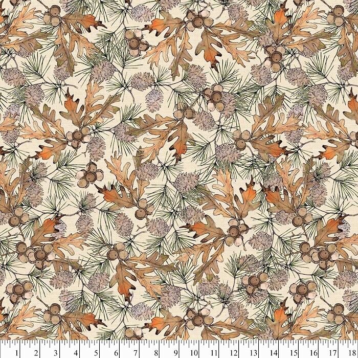 Materials Brown Fall Thanksgiving Fabric Acorns Leaves Jewelry Making ...
