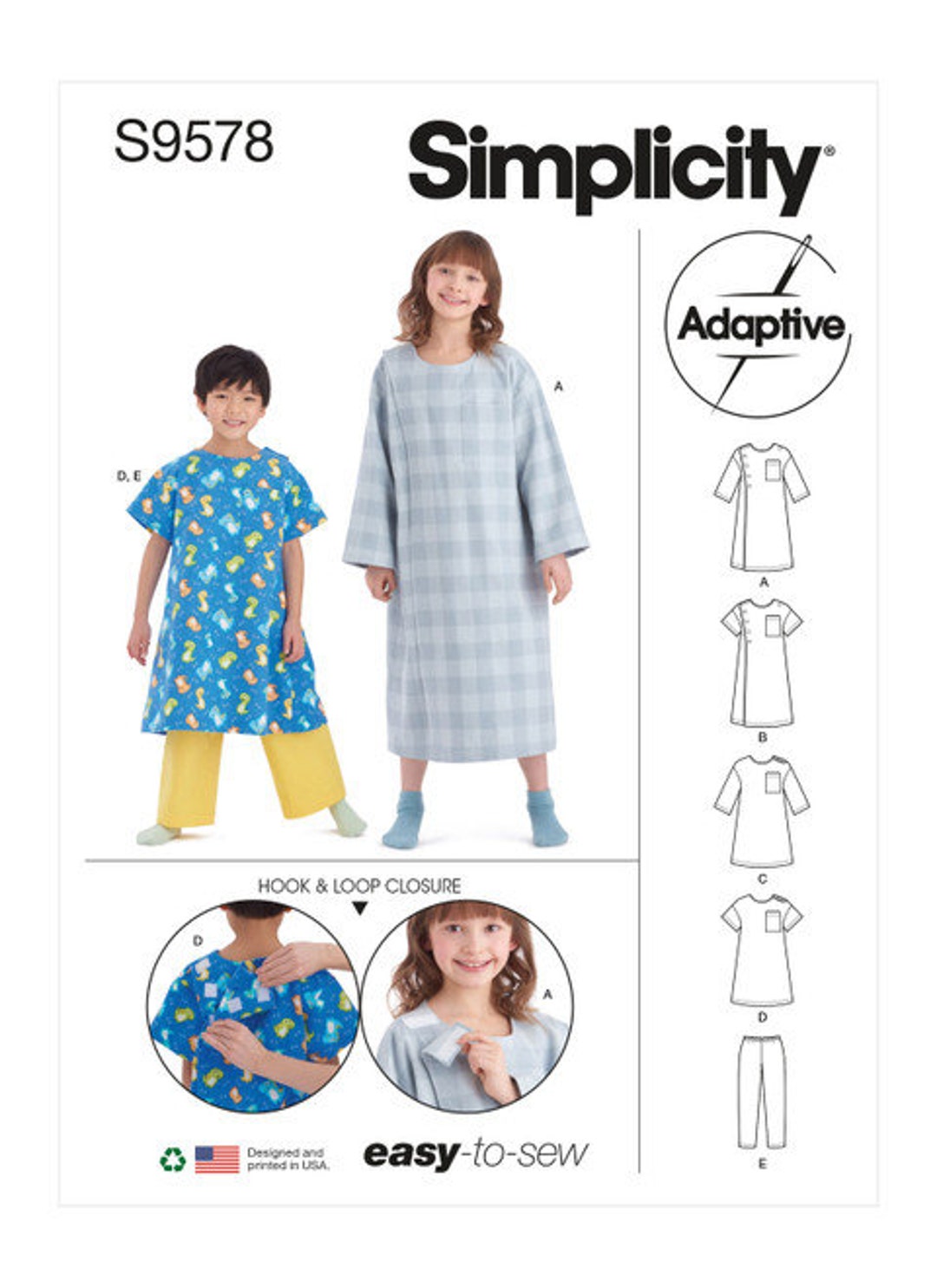Childs Recovery Gown, Bed Robe Pattern, Medical Care Gown, Home Care ...