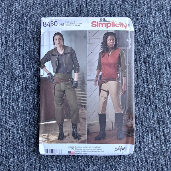 Costume Pattern, Star Wars Rogue One, Lori Ann Designs, Simplicity 8480 or D0795, Misses Sizes 6 to 14, UNCUT OOP RARE Pattern - CP5160