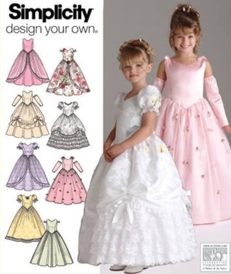 Girls Special Occasion Dress Pattern, Design Your Own, American Sewing Guild, Simplicity 4764 Sizes 3-6, RARE OOP UNCUT Pattern - UP4937 imagem 1