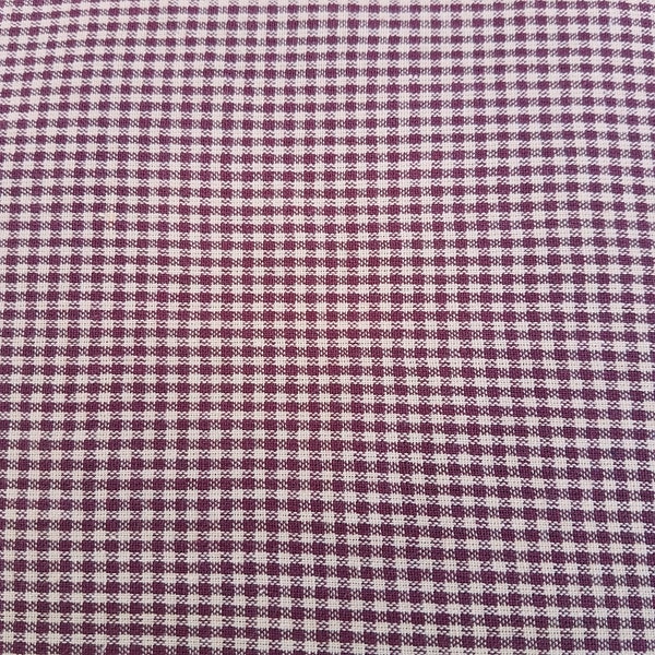 Homespun Plaid Fabric, Brick Red and Tan Small Plaid, Miniature Plaid, NEW Cotton Homespun Fabric BTHY - 1/2 Yard - NF1658