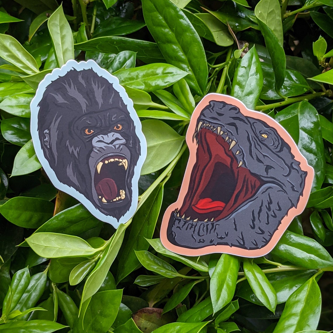 Godzilla VS Kong Stickers Etsy