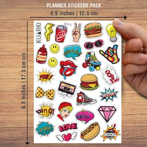 Pop Art Stickers, Sticker Pack, Sticker Book, Sticker Laptop, Stickers Planner, Sticker Labels, Sticker, Stickers Phone Case, Stickers, Gift