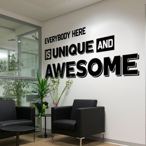 Office Wall Art, Unique, Awesome, Team, Inspiring, Office, Motivational, Office Decor, Office Wall Decal, Office Wall Decor, Office Decals