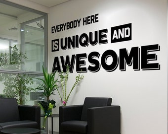 Office Wall Art, Unique, Awesome, Team, Inspiring, Office, Motivational, Office Decor, Office Wall Decal, Office Wall Decor, Office Decals