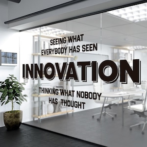 Innovation Wall Decal, Office Wall Art, Office Decor, Office Wall Decal, Office Wall Decor, Innovation Decal, Office Decals, Motivational