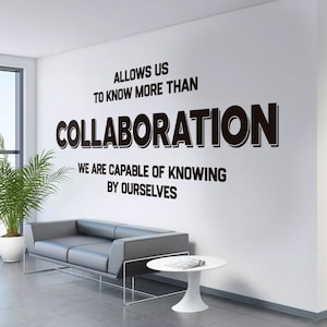 Collaboration Wall Decal, Office Wall Art, Office Decor, Office Wall Decal, Office Wall Decor, Office Decal, Office Decals, Office Sticker