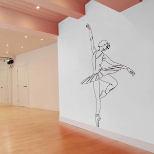 Vinilo adhesivo de pared para decoración del hogar, etiqueta engomada  personalizada nombres bailarinas niñas ballet bailarinas deporte guardería  niña