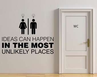 Toilet Sign, Toilet Door Sign, Office Decals, Office Sign, Wall Decals, Bathroom Sign, Restroom sign, WC Sign, School Toilet Sign, Decals