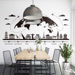 World Travel, World Map, World Map Decal, Map Decal, Map Sticker, Gift