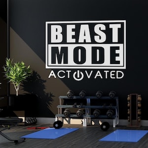 Beast Mode Aktivierte Gym Wand Dekor