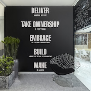 Office Values, Office Decals, Wall Stickers for Office Room, Sticker for Office, Wall Stickers for Office, Office Wall Decals, Wall Graphics