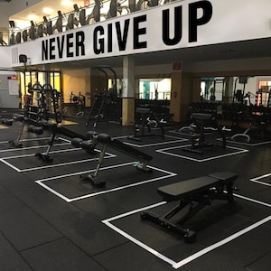 Never Give Up, Motivational Wall Decal, Fitness, Gym Decals, Exercise Stickers, Home Gym, Gym Wall Art, Wall Decals, Wall Decor, Classroom