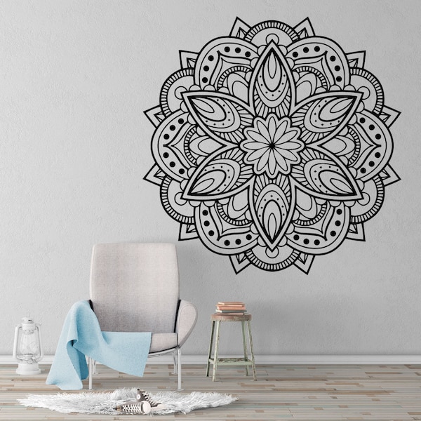 Mandala Wall Art, Geometria Sacra, Mandala Adesivo Murale, Mandala, Mandala Wall Decal, Mandala Wall Sticker, Mandala Stencil, Regalo