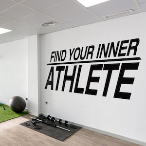 Znajdź swojego wewnętrznego sportowca, Siłownia, Dekoracja siłowni, Naklejka ścienna na siłownię, Sportowiec, Motywacja do ćwiczeń, Trener personalny, Fitness, Pociąg, Naklejki, Naklejki