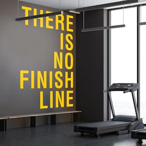 Naklejka ścienna na ścianę do dekoracji siłowni There Is No Finish Line