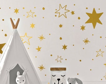 Nursery Stars, Stars Decor, Star Wall Sticker, Star Wall Decal, Nursery Decor, Stars Pack, Wall Decor, Kids, Sticker, Wall Sticker, Gifts