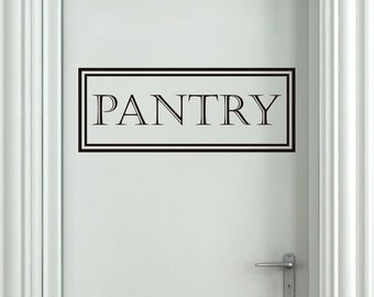 Pantry Door Decal, Vinyl Sticker, Pantry Decal, Pantry Sticker, Vinyl for Glass, Pantry Door, Organization, Farmhouse, Kitchen Decor, Pantry