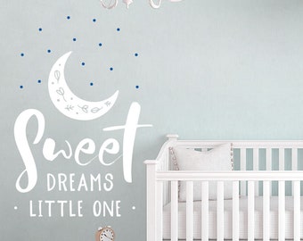 Nursery Decor, Nursery Wall Art, Wall Decals, Nursery Prints, Nursery Wall Sticker, Wall Stickers, Sweet Dreams Sign, Wall Decor, Baby Gift