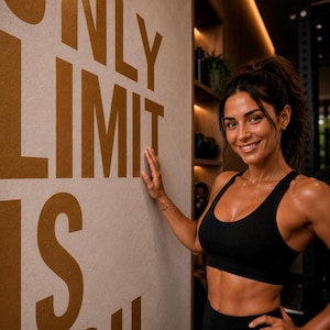 Personalized Home Gym Wall Decal - Your Only Limit Is You - Custom Name Motivational Vinyl Quote for Workout Room & Fitness Decor