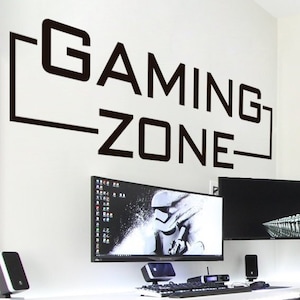 Gaming Zone, Gaming Decals, Gamer Wall Sticker, Gamer Wall Decal, Gamer Wall Decor, Wall Decal, Gamer Decor, Gaming Room, Wall Decor, Decals
