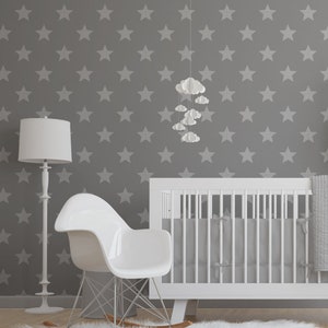 Stars, Nursery Decor, Wallpaper, Wall Decor, Furniture Decor, Peel and Stick, Removable Wallpaper, Temporary Wallpaper, Self-Adhesive, Mural