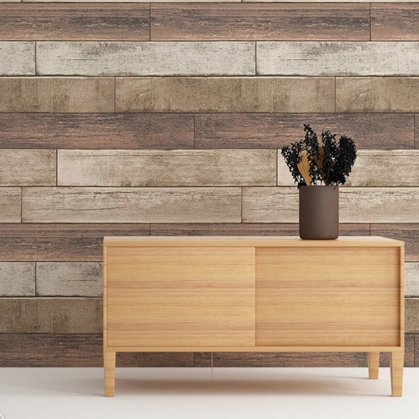 Reclaimed Wood Wallpaper Etsy