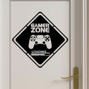 Gamer Zone, Wall Decal, Gamer Decals, Gamer Stickers, Controller, Video Game, Wall Decals, Kids Bedroom, Vinyl Wall Art, Decals, Kids, Gift