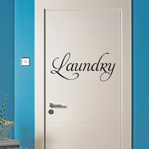 Laundry Vinyl Decal, Laundry Door Decal, Traditional Decor, Laundry Decal, Laundry Sticker, Vinyl for Glass, Laundry Door, Laundry, Gift