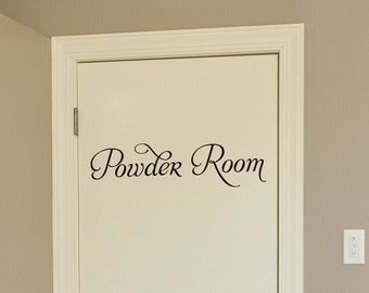 Powder Room Vinyl Decal, Powder Room Door Sticker, Powder Room, Vinyl, Powder Room Door Decal, Powder Room Decal, Powder Room Sticker, Gift