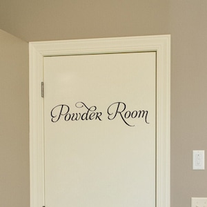 Powder Room Vinyl Decal, Powder Room Door Sticker, Powder Room, Vinyl, Powder Room Door Decal, Powder Room Decal, Powder Room Sticker, Gift