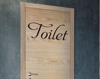 Toilet Vinyl Decal, Toilet Door Sticker, Toilet, Vinyl Lettering, Toilet Door Decal, Toilet Decal, Toilet Sticker, Toilet Door, Toilet Decor