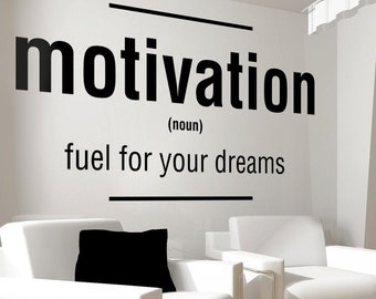 Motivation, Office Art, Office Wall Art, Office Wall Decals, Office Wall Decal, Gym Wall Decal, Gym, Office Decor, Decals, Stickers, Gift