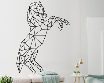 Horse, Geometric Wall Art, Decal, Horse Decor, Geometric Art, Geometric, Animals, Outlines, Stickers, Wall Decal, Wall Art, Decals, Gift