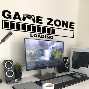 Gamer Wall Sticker, Game Zone, Loading, Gamer, Wall Stickers, Wall Decals, Gamer Decals, Gaming Room, Gift, Gamer Wall Decal, Gamer Decor