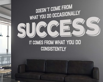 Success Wall Decal, Office Wall Art, Office Decor, Office Wall Decal, Office Wall Decor, Success Decal, Office Decals, Motivational Art