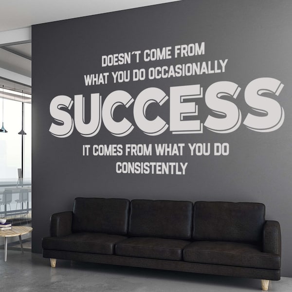 Success Wall Decal, Office Wall Art, Office Decor, Office Wall Decal, Office Wall Decor, Success Decal, Office Decals, Motivational Art