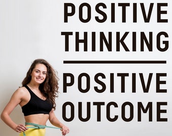 Motivational Gym Wall Decal: Positive Quote Vinyl Art