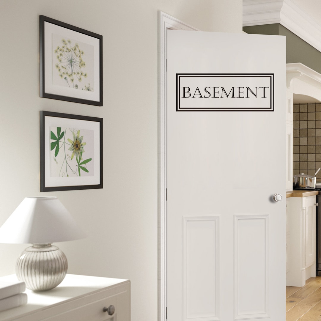 Basement Door Decal Vinyl Sticker Basement Decal Basement Etsy