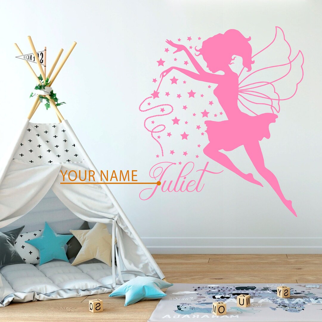 Custom Name Fairy Wall Decal: Stars, Kids Room Decor - Etsy